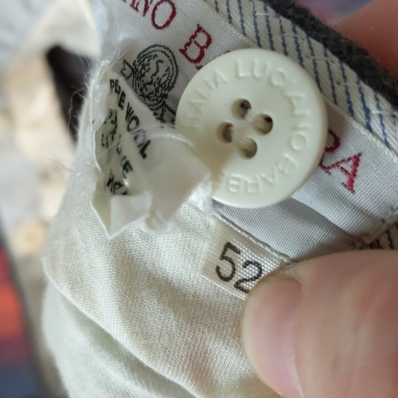 LUCIANO Barbera Gray Wool Pants Size 52 Big & Tall - Picture 5 of 6